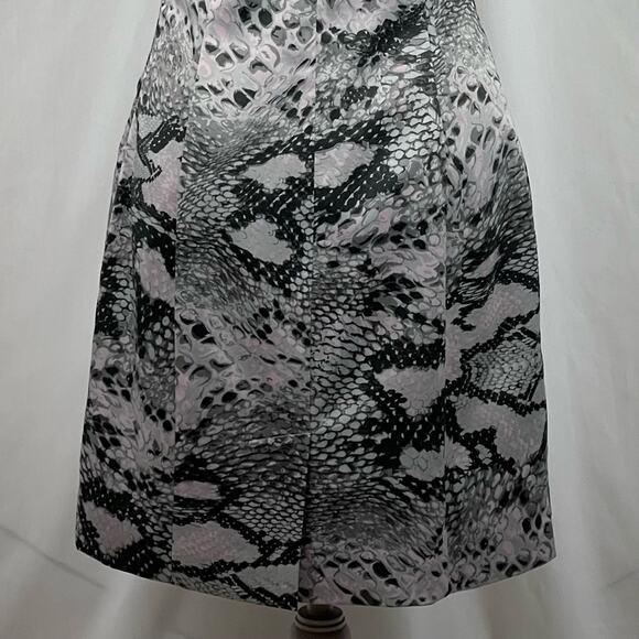 Boston Proper Gray Snake Print Whimsical Party Date BodyCon Dress NWOT Size 4 - Picture 7 of 13